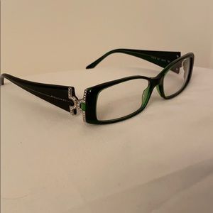 Bulgari eyeglass frames with crystals